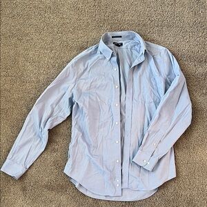 Lands' End Men's Light Blue Button-Down Dress Shirt